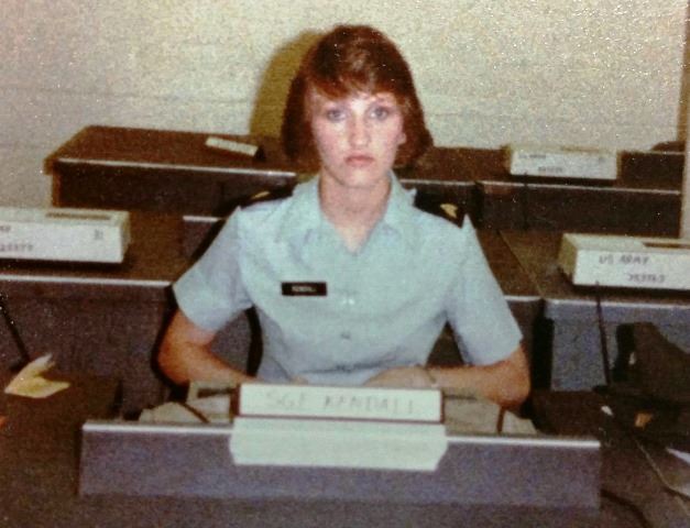 An old image of Grace Kendall in the US Army